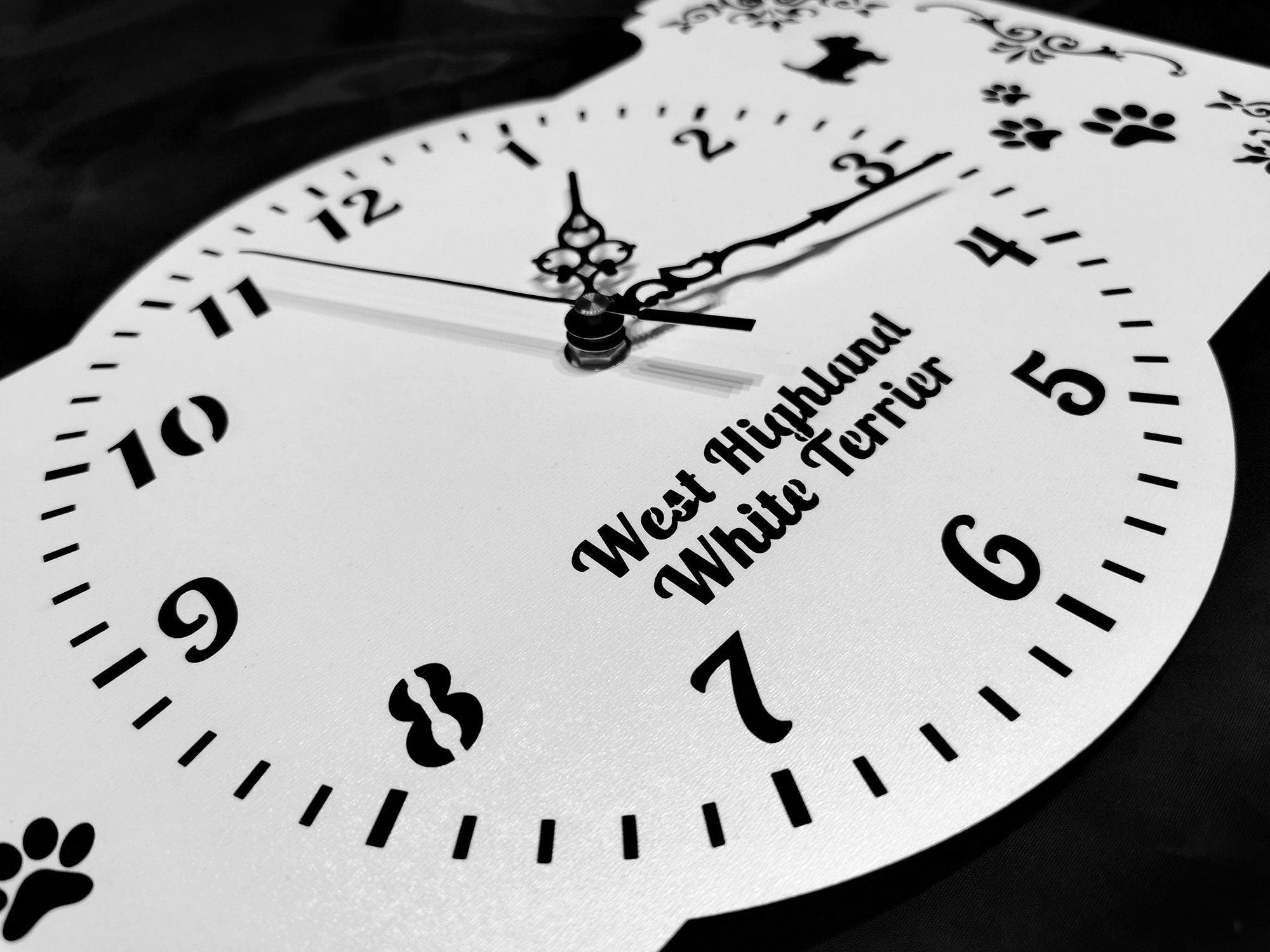 Wall Clock West Highland White Terrier Westie Etsy