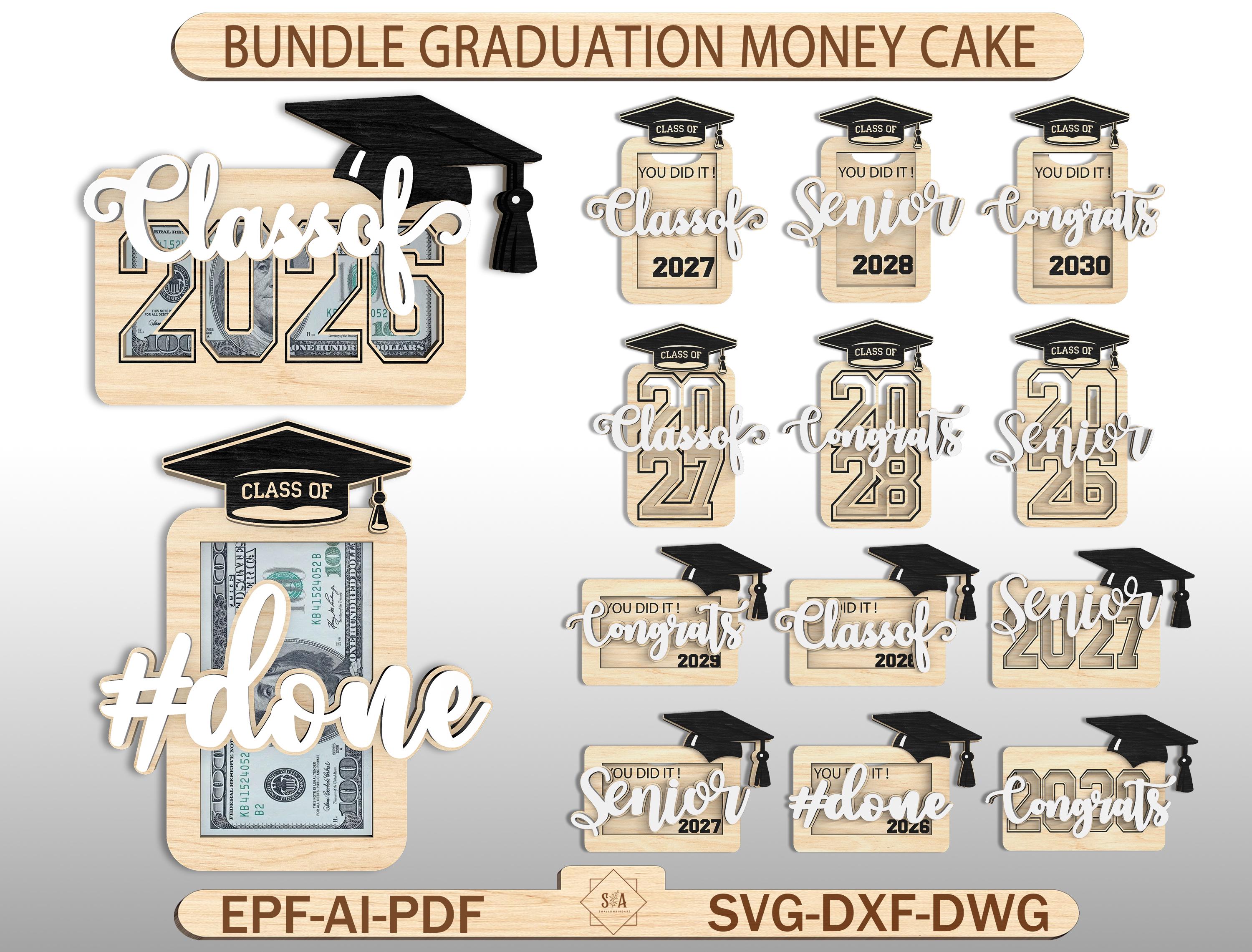 Graduation Class of 2024 2025 Gift Card Holder Svg, Graduation ...