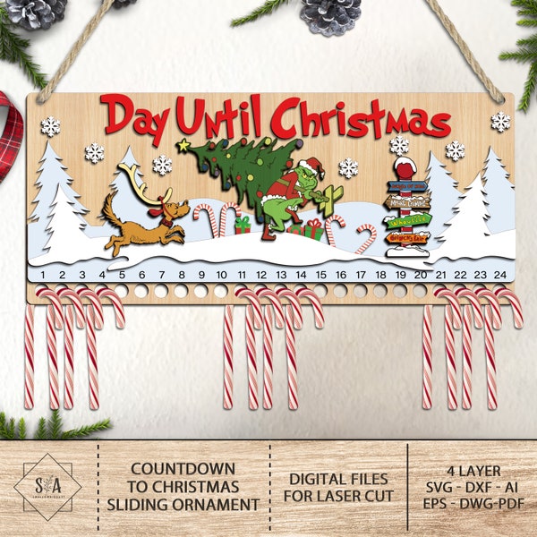 Christmas Candy Calendar Etsy