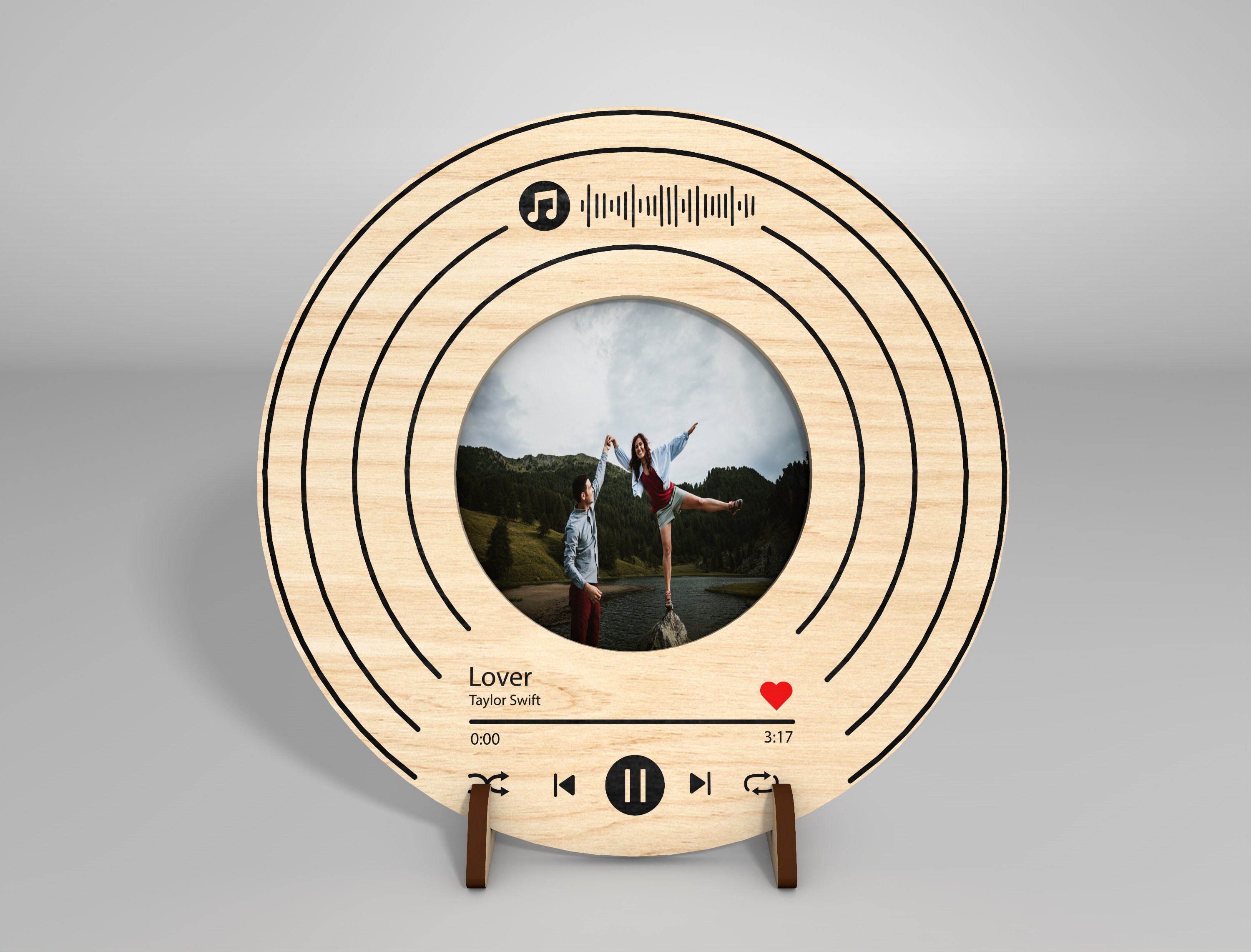 Song Frame Personalized Song Plaque Photo Frames Laser Cut SVG ,valentine Music ...