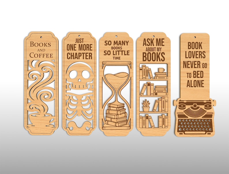 Book Lover Bookmark SVG Laser Cut Files: Book Lover Gift (digital ...