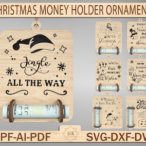 Christmas Money Holder Ornament Svg,Money Holder Stocking Tags,Money Gift Holder Svg,Money Sign Christmas Ornament , Christmas Money Holder