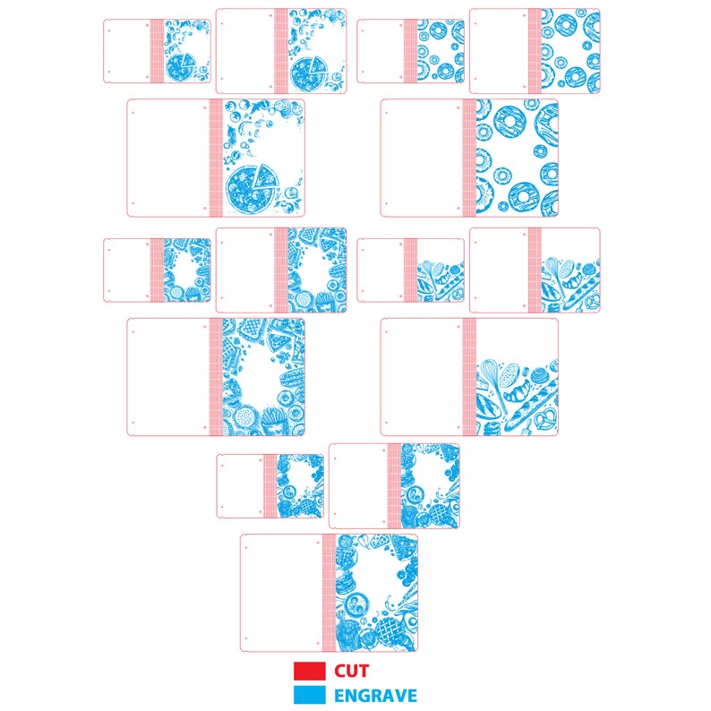Notebook Binder Svg Personalized Recipe Book Binder Svg, Wooden Cookbook Recipes Laser Cut ...