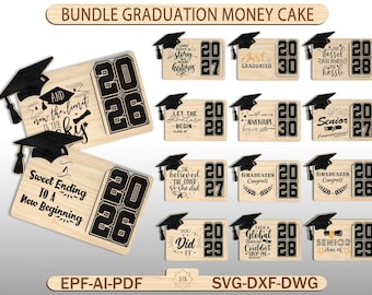 Abschluss Herzlichen Glückwunsch Geld Halter Geschenk, Abschluss 2024 Geld Halter SVG, Abschluss Geldgeschenk, Klasse von 2024 Glowforge Laser File