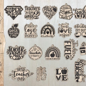 Teacher Keychain Svg, Teacher Life Keychain Svg Files, Happy Teacher Day Keychain Laser Files ,Teacher Appreciation Glowforge Files Svg