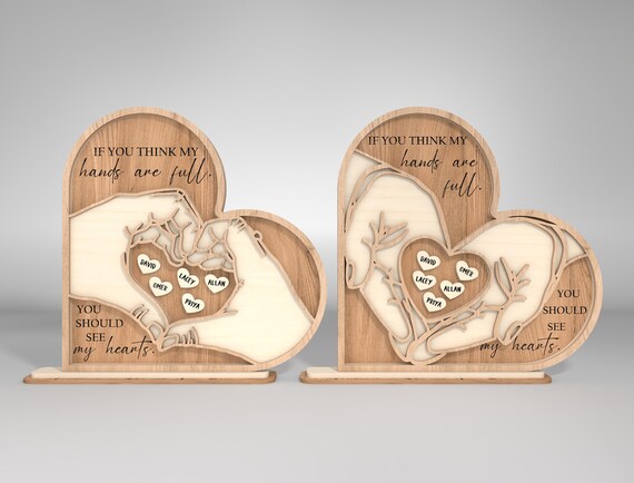 f*u様 Uhr Heart Mom Dress 3-4y Mother's Day Heart Hands Standing Cut File Svg, Gift for Mom