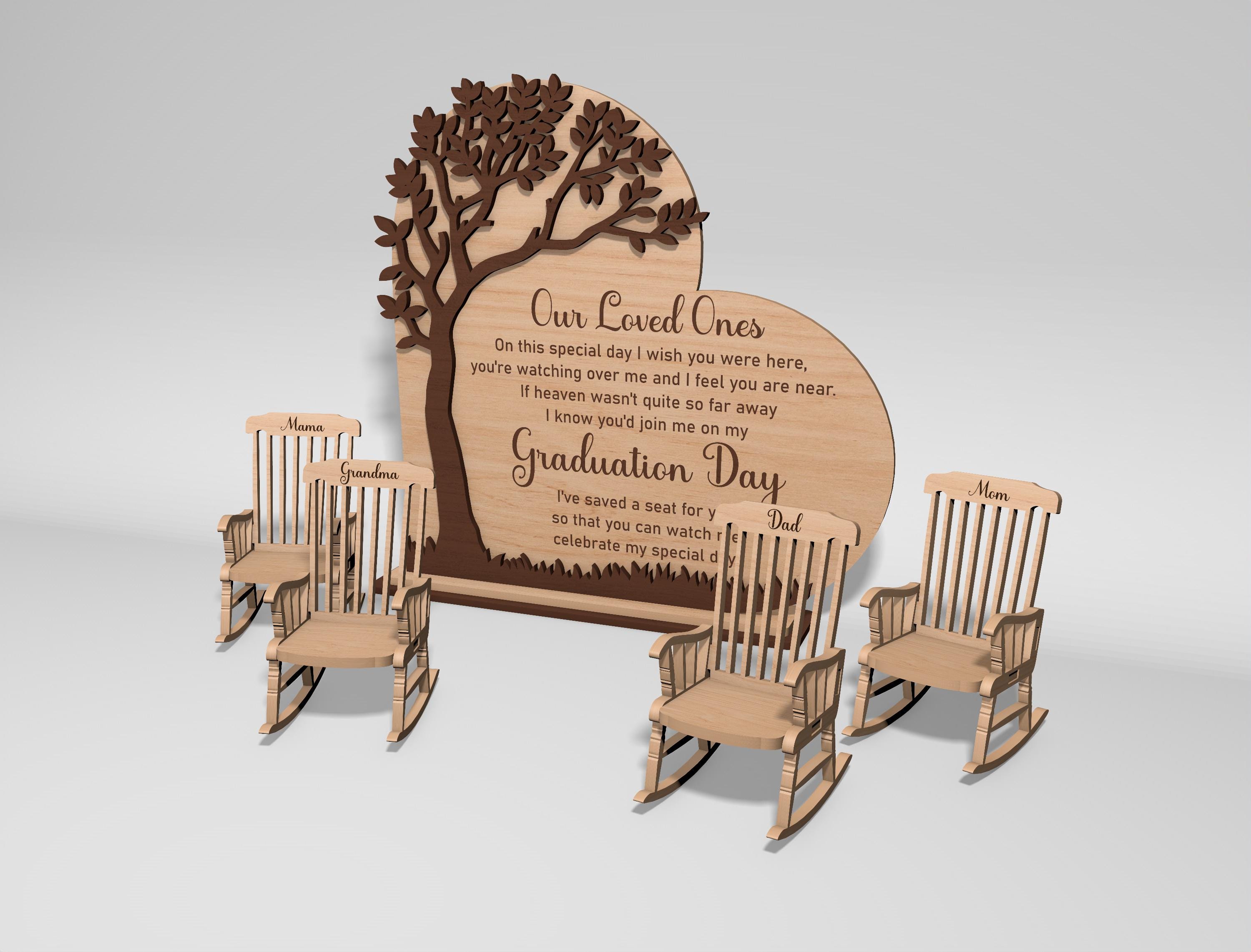Wedding Memorial Chair SVG, Personalized Remembrance Table Decor ...