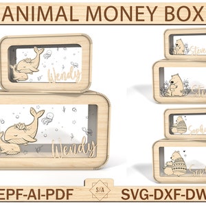 Personalisierte Tier Kinder Spardose Sparschwein, Baby Spardose Sparschwein, Holz Kinder Spardose mit Namen, einzigartiges Geburtstagsgeschenk, Geschenke für Kinder