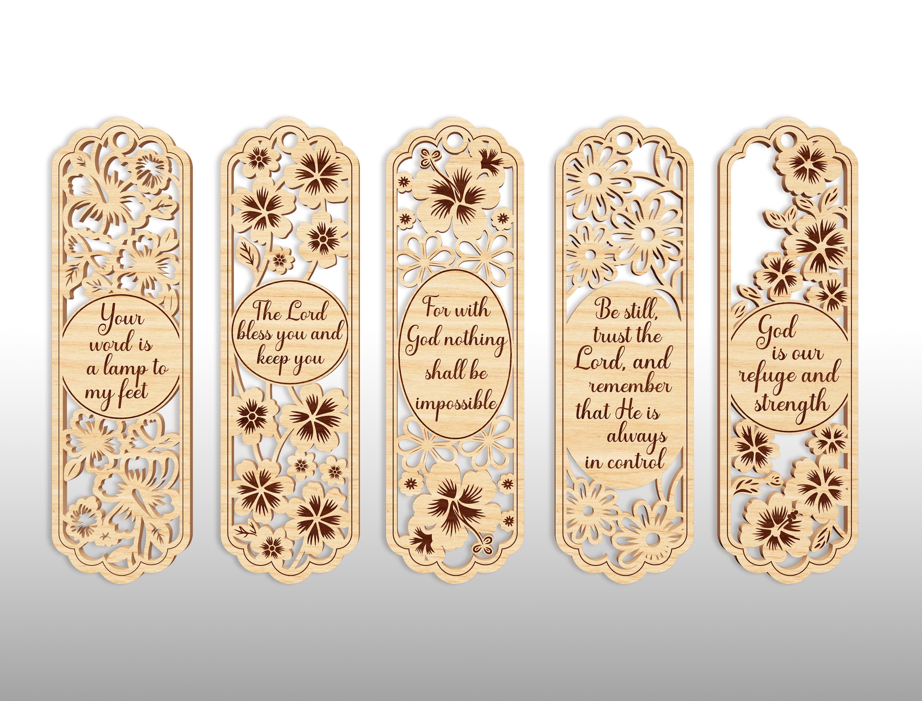 Christian Bookmark SVG Bundle, Inspirational Bookmark SVG, Bookmark ...