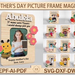Magnetic Custom Photo Frame, Instant Picture Frame Photo Magnet,  Personalized Picture Frame, Engraved Photo Frame