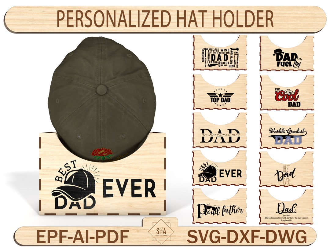 Personalized Father‘s Day Wooden Hat Holder, Fathers Day Gift ,hat ...