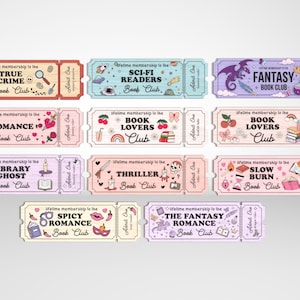Bookish Ticket Bookmark, Handmade Bookmark Laser Cut File, Laminated Bookmark SVG, Bookish Gift, Book Lover, Librarian Gifts image 3