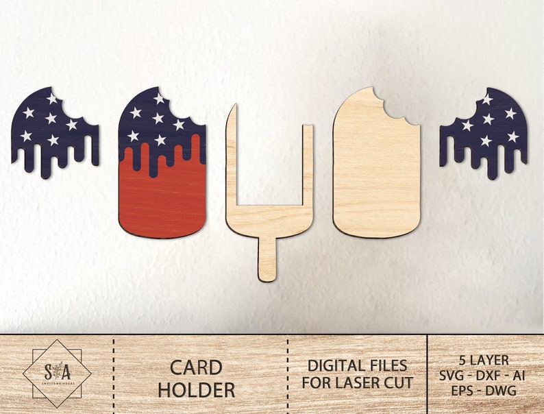 4th July Popsicle Bundle Svg, Patriotic Svg, Patriotic Popsicle Svg, 4th Of July Laser Cut Svg, Red White And Blue,Digital Download Svg image 3