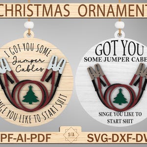 Lustige Weihnachtsverzierungen svg, Weihnachtszitat Verzierung svg, Weihnachtsgeschenk svg, Weihnachtsdekor-Svg, Verbindungskabel-Svg, Glowforge-Svg-Datei