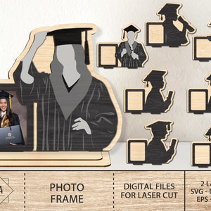 Graduation Photo Frame Bundle Svg, Graduation Photo Frame Glowforge Laser SVG, Graduation Svg,Graduation Photo Frame Svg,Laser Cut File Svg