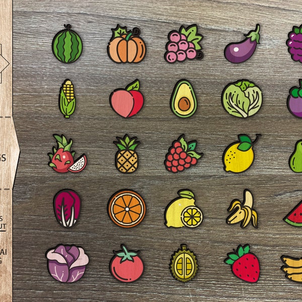 Fruit Stud Earrings Bundle  SVG , Fruit Earrings Svg , Laser Earrings Files , Glowforge Files