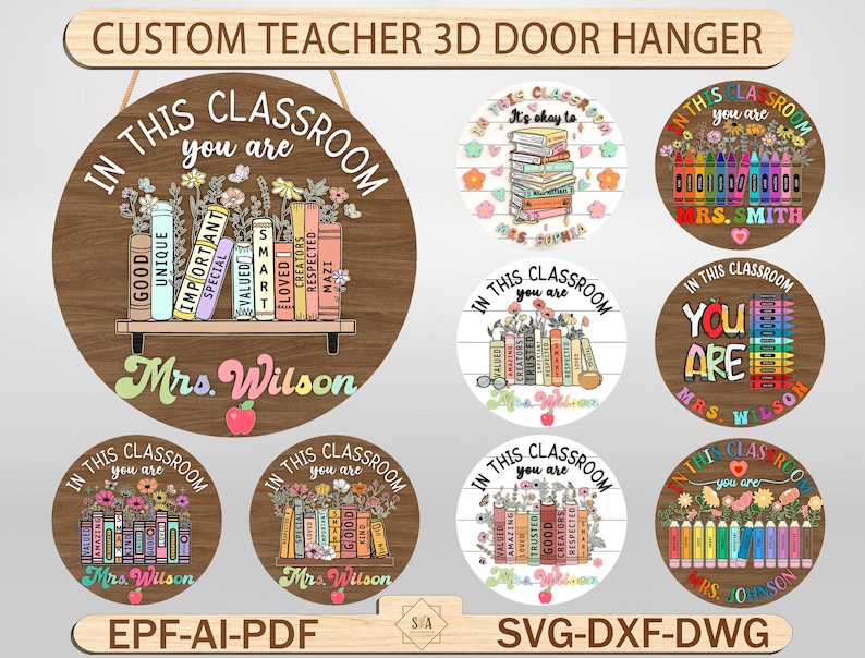 Personalized Teacher Door Sign Svg,custom Teacher Door Sign, in This ...