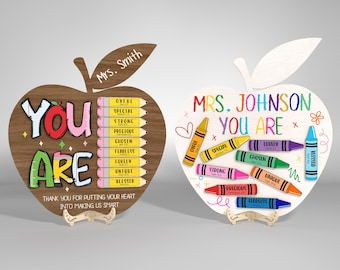 Personalized Happy Teacher's Day ABC Sign Svg, Teacher Appreciation Sign Lasercut Svg, Preschool Teacher Gift Svg,Kindergarten Teacher Gift