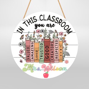 Personalized Teacher Door Sign Svg,custom Teacher Door Sign, in This ...
