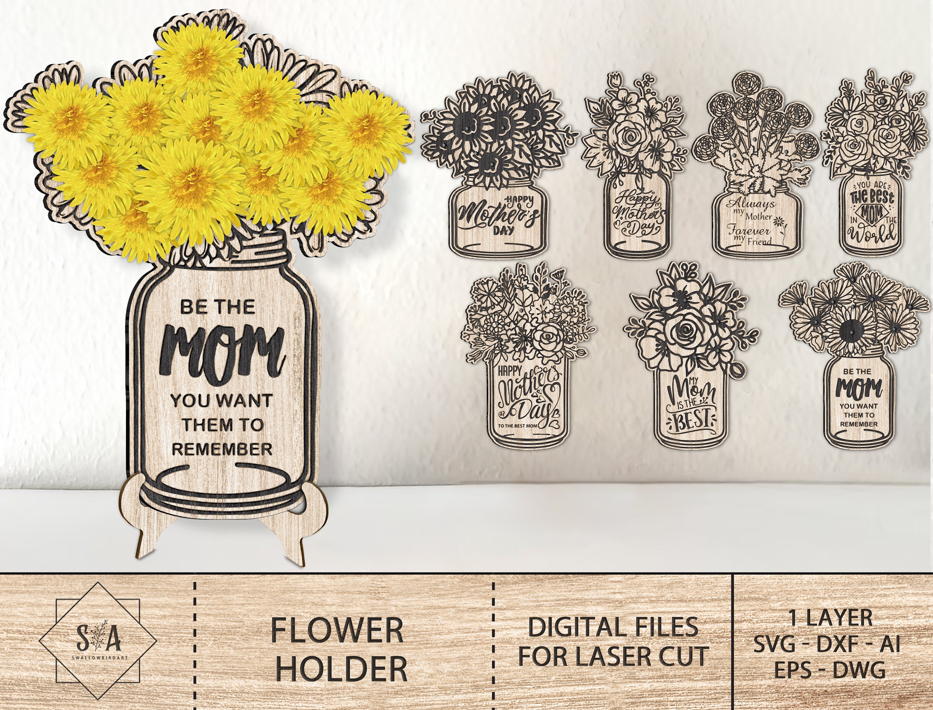 Mother's Day Flower Holder – Sawdust & Swirls
