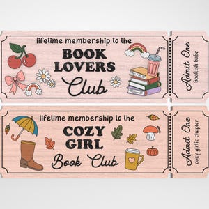 Bookish Ticket Bookmark, Handmade Bookmark Laser Cut File, Laminated Bookmark SVG, Bookish Gift, Book Lover, Librarian Gifts image 4