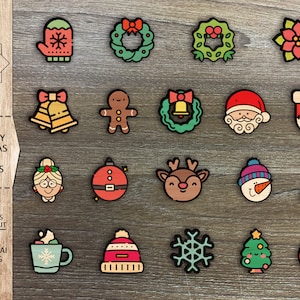 Pacchetto orecchini di Natale SVG, orecchini di Natale, file di orecchini laser, file Glowforge, orecchini di Natale per bambini carini SVG