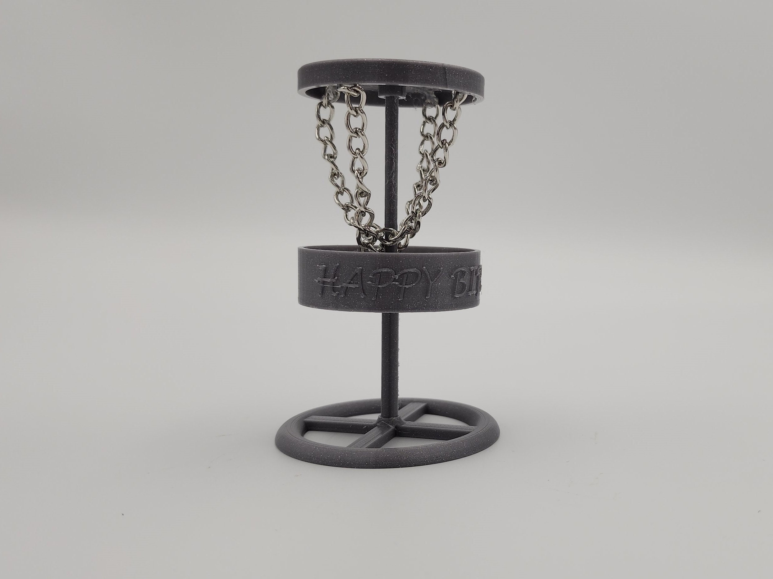 Happy Birthday Disc Golf Basket Cake Topper Etsy