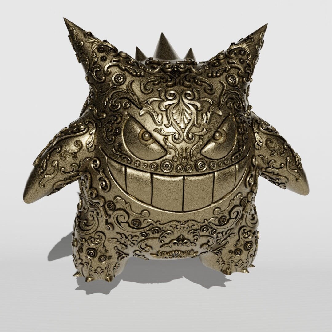 Decorative Gengar Pokemon Inspired STL File for 3D Printing Etsy