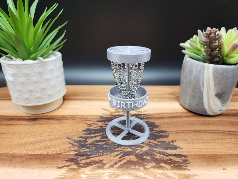 Happy Birthday Disc Golf Basket Cake Topper Decoration Etsy