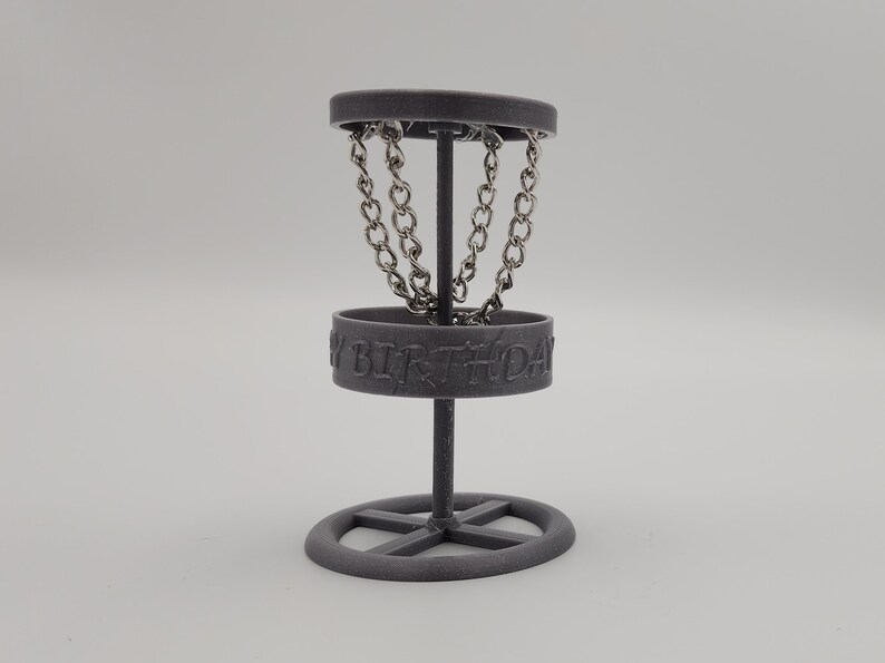 Happy Birthday Disc Golf Basket Cake Topper Etsy