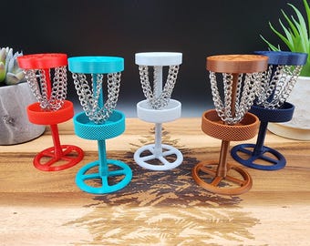 Mini Disc Golf Basket - Metal Chains!