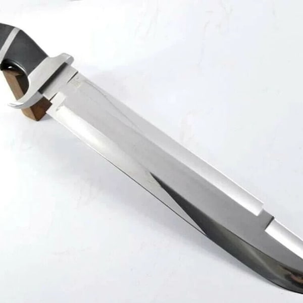 custom handmede d2 tool steel hunting predator full tang bowie machete knife