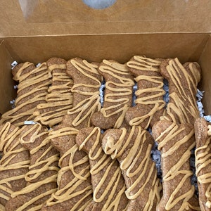 Glazed Peanut Butter Crunch Bones- Iced Dog Treats Dog Treats Peanut Butter Dog Treats Dog Birthday Treat Natural Dog Treats Dog Birthday