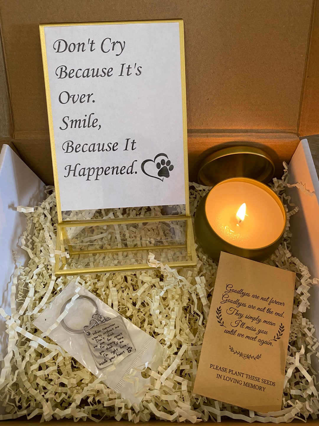 Pet Loss Sympathy Gift Box Pet Loss Basket Gift Box for Pet Loss