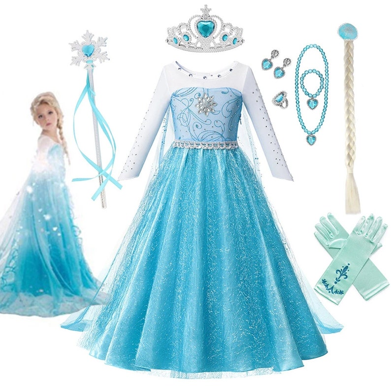Frozen Elsa Dresses for Girls Elsa Costumes Princess Dress Etsy
