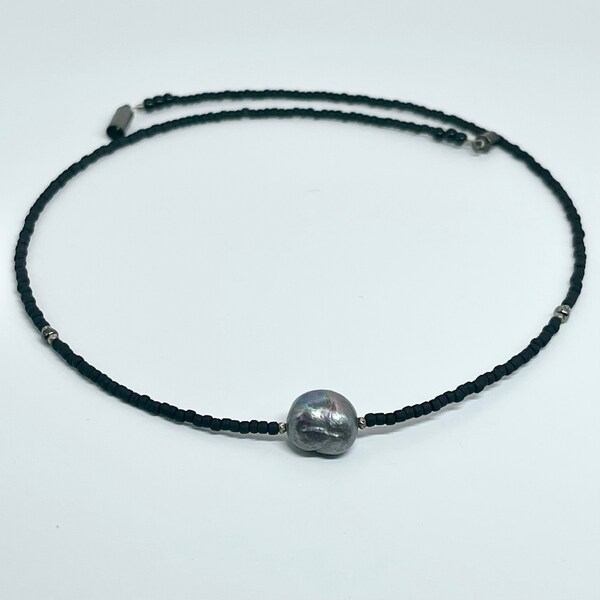 Black Pearl Necklace Etsy Australia
