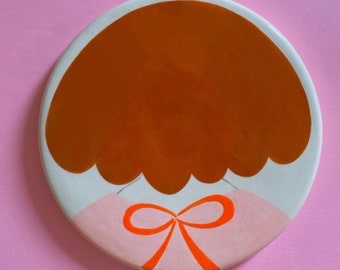 Lintbord / handgemaakte keramische plaat, coole muurplaat, unieke serveerschaal, schattig bord