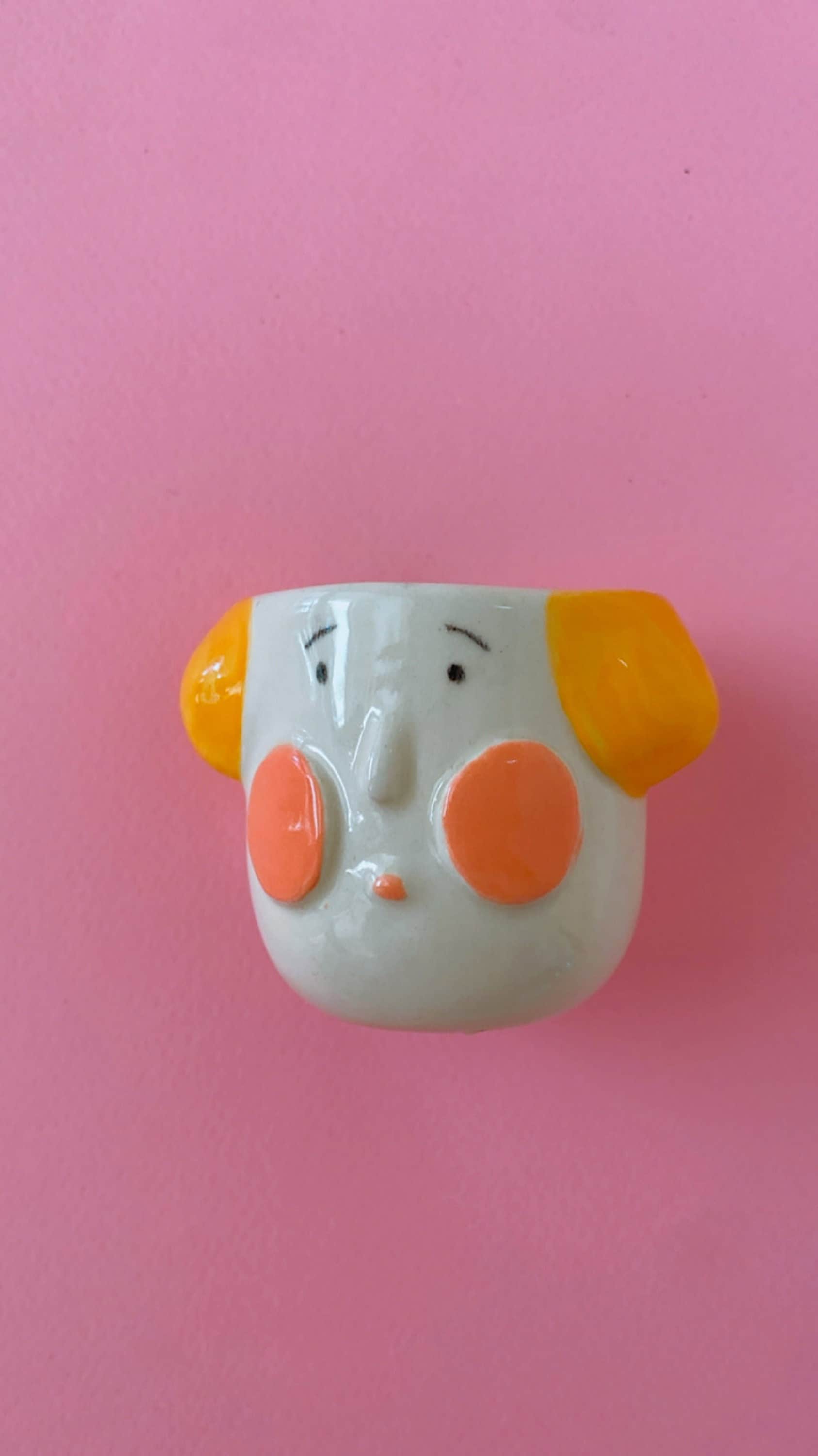 Dubbele espressokop / handgemaakte keramische koffiemokken, coole koffiemokken, unieke mokken, grappige handgeschilderde mok