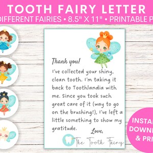 Lettre de remerciement de la fée des dents pour les enfants | Lettre de la fée des dents pour enfants | Première dent perdue | Fée des dents sous l'oreiller lettre d'argent