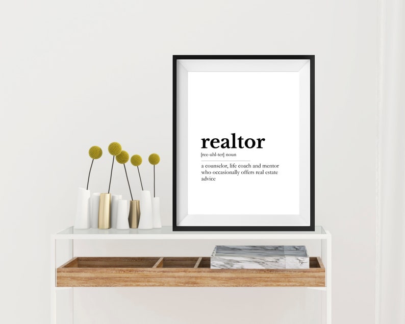 Realtor Real Estate PRINTABLE WALL ART Real Estate - Etsy