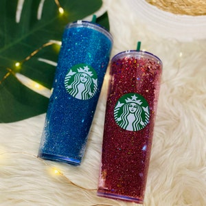 Starbucks Tumbler (24oz)| Glitter Snow Globe| Snow Globe Cup- Snow Globe Tumbler