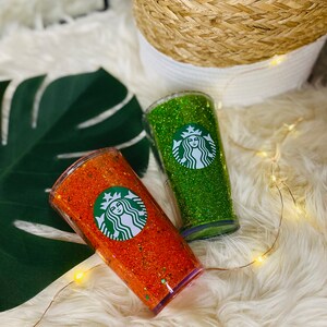 Starbucks Tumbler (16oz)| Glitter Snow Globe| Snow Globe Cup- Snow Globe Tumbler