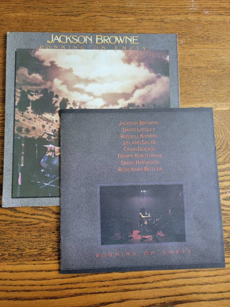 Jackson Browne Running on Empty 1977 Asylum Records Vinyl LP Etsy