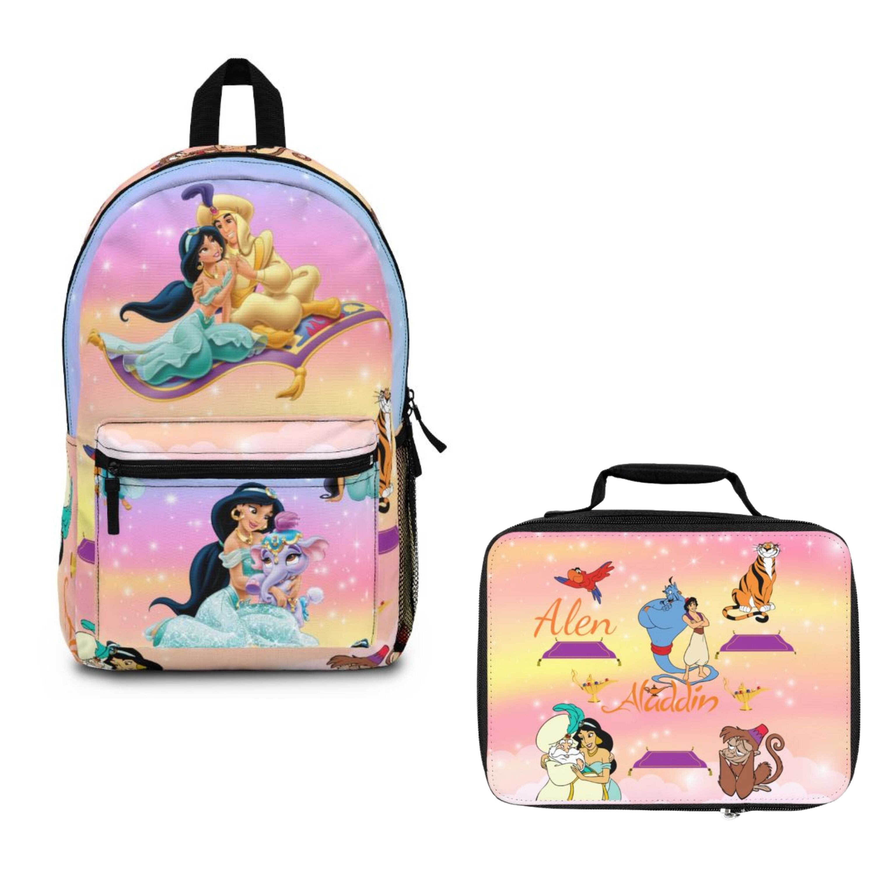 Aladdin & Jasmine Lunch Box Backpack Back to School Gifts Etsy