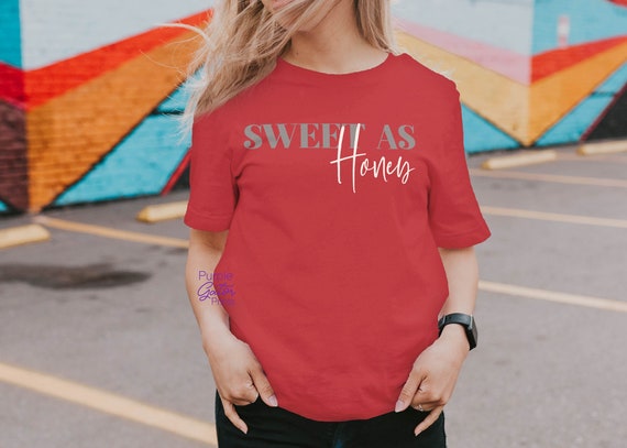 Sweet As Honey Shirt for Women, Unique Tee Shirts, Essential Shirt, Aesthetic Crewneck, Random Shirts for Women,
