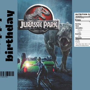 Jurassic Park chip label, instant download, party decor