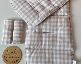 Gingham Pram Liner