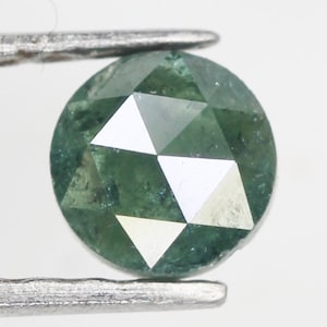 Natural Loose Round Rose Cut Green Color Diamond 0.28 CT 3.9 MM Rose Cut Shape Diamond NJ651