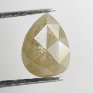 1.25 Ct 7.4 x 5.5 mm Natural Loose pear Diamond  Grey color Pear cut rustic Diamond for engagement ring jewelry NJ128