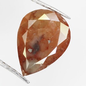 1.96 CT 10.2 X 7.5 MM Natural Loose Diamond, Pear Shape Diamond, Fancy Grey-Brown color Pear Diamond, For Pear Diamond Ring Gift NJ806